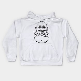 Happy Buddha - Black Kids Hoodie